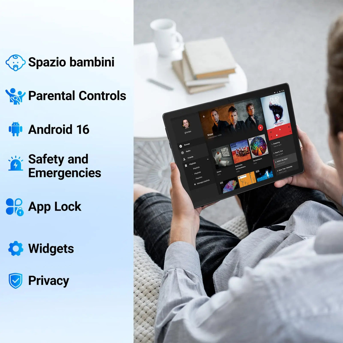 2026 New Model Tablet - 10-inch Android 16, 20GB + 64GB/1TB expandable storage, Face ID | OTG, IPS | 1280*800 | WiFi 6 | BT 5.3 | Tab PC, dual cameras 5MP + 8MP, 6000mAh, supports Widevine L1 (black)
