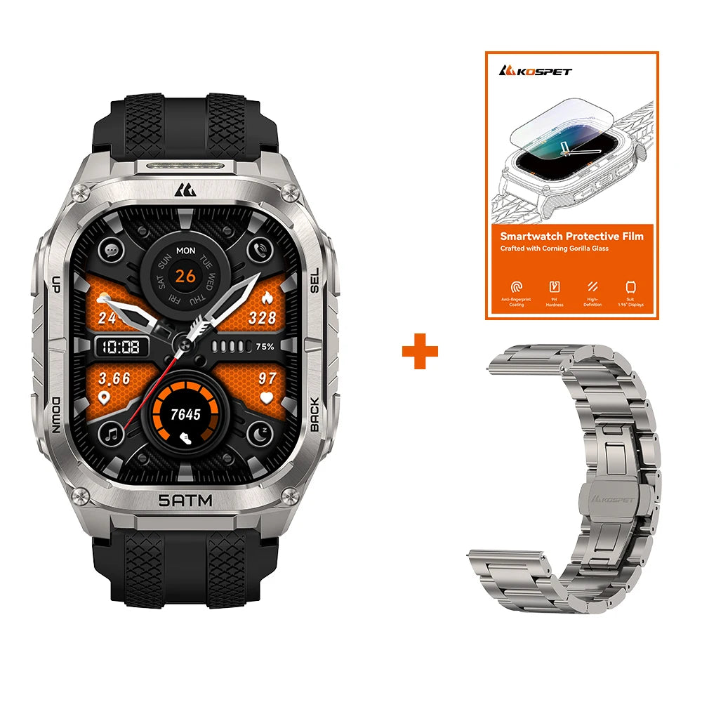 KOSPET TANK M4C GPS Smartwatch Featuring Rugged Design And Health Tracking
