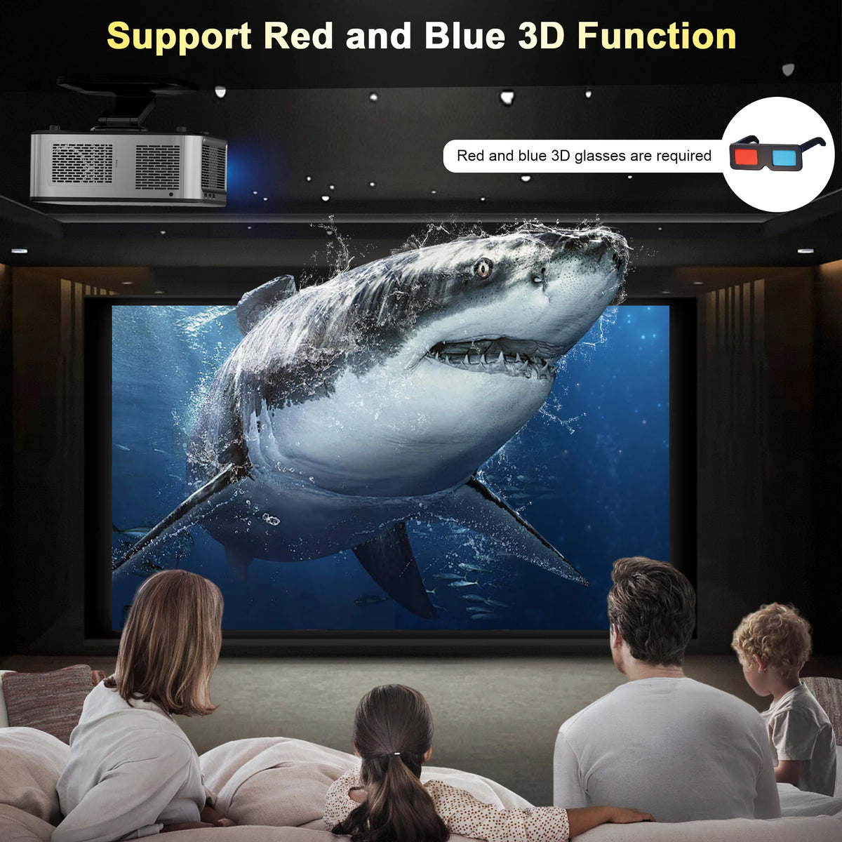 Horlat 4K Wireless Portable Smart Projector For Home Theater