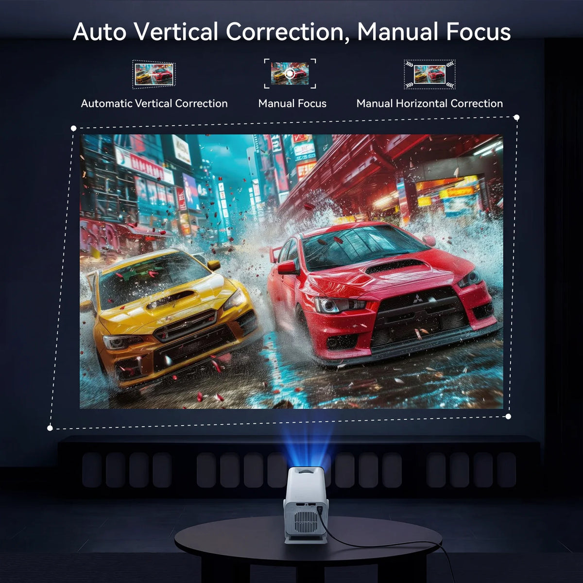 Smart Projector Featuring Android 14 And Native 1080P Resolution