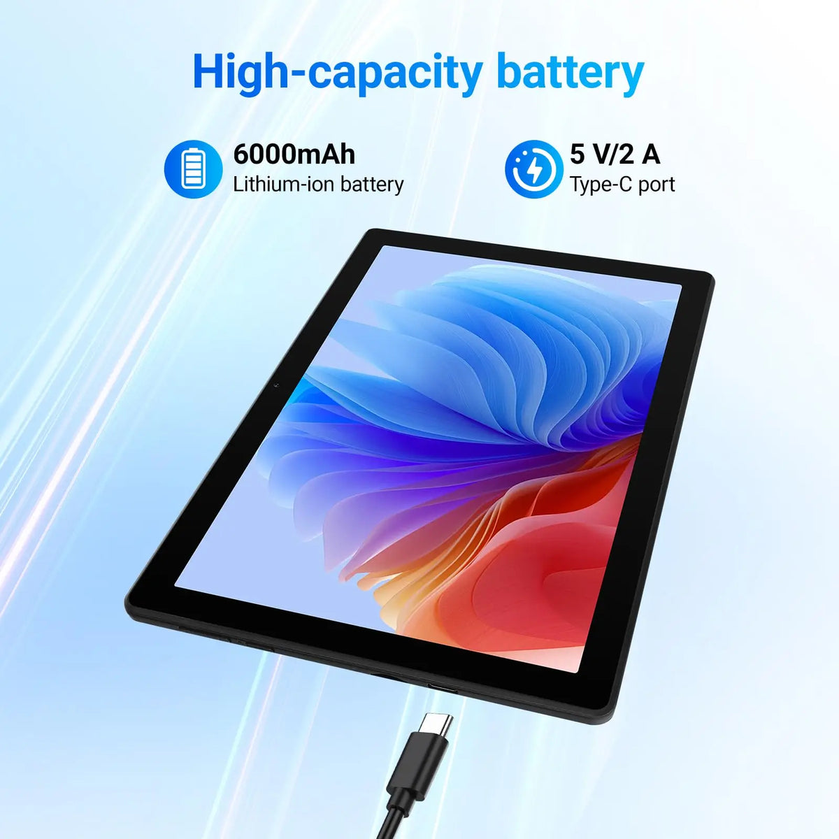 2026 New Model Tablet - 10-inch Android 16, 20GB + 64GB/1TB expandable storage, Face ID | OTG, IPS | 1280*800 | WiFi 6 | BT 5.3 | Tab PC, dual cameras 5MP + 8MP, 6000mAh, supports Widevine L1 (black)