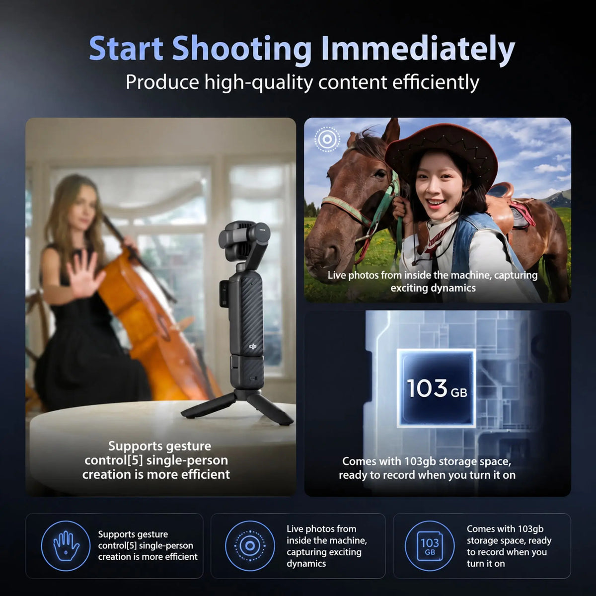 DJI Osmo Pocket 4P Standard Combo 4K Camera With 3-Axis Stabilization