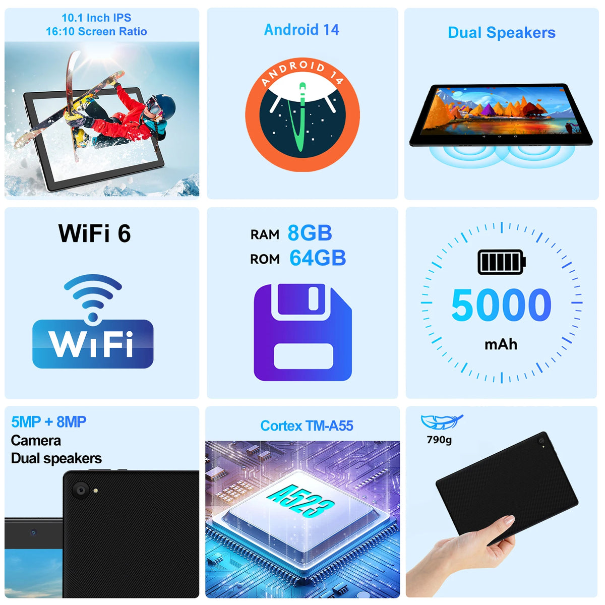 BUFO Android Tablet With Octa Core Performance And Dual Cameras