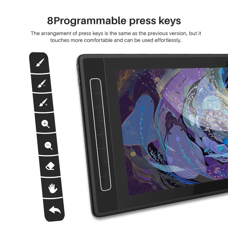 HUION Kamvas Pro 2.5K QHD Full Laminated Drawing Tablet