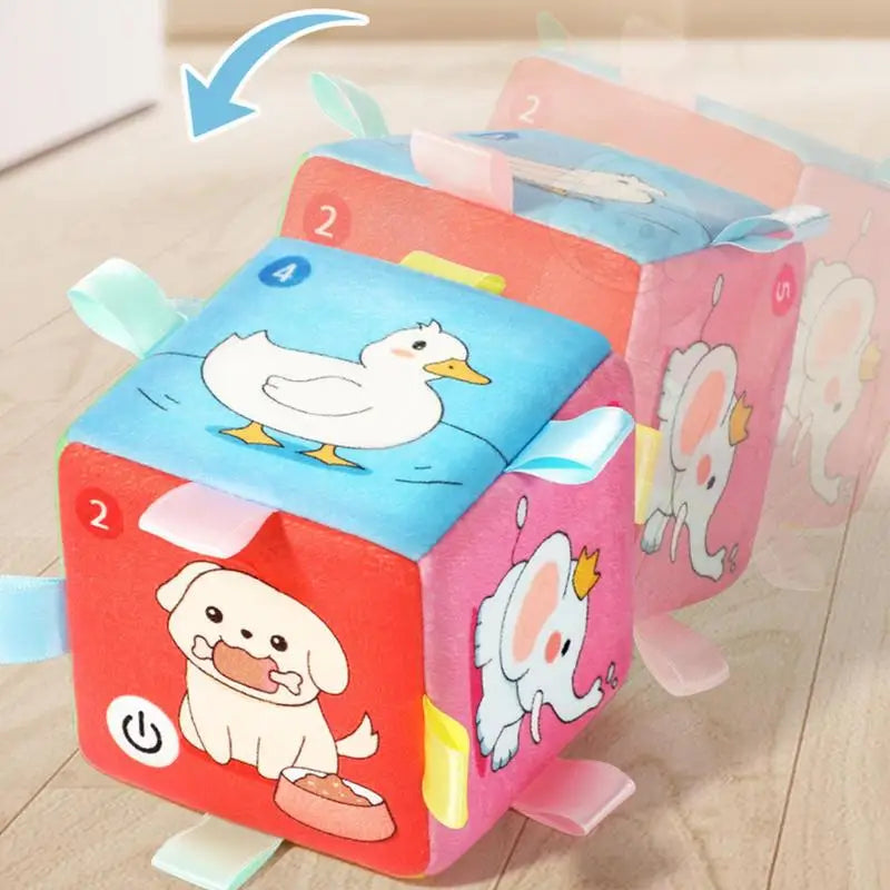 Illuminated Cube Electronic Music Toy For Toddlers With Lights
