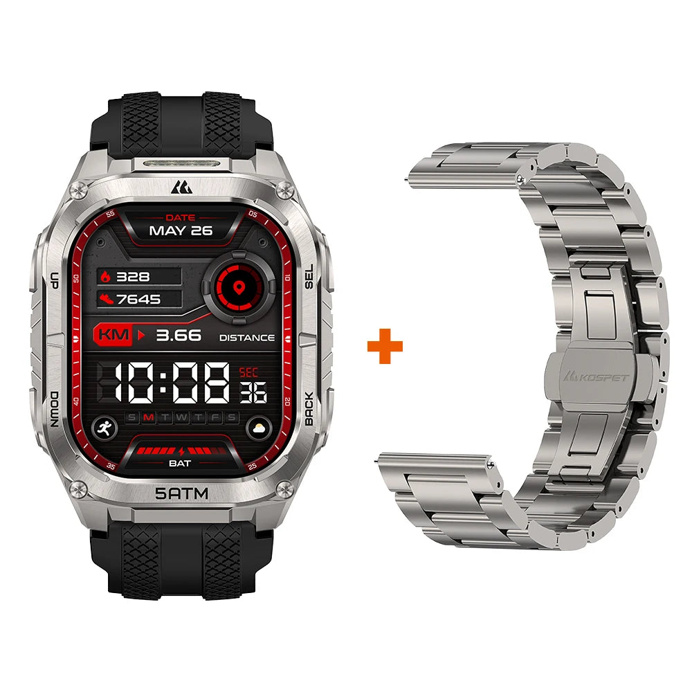 KOSPET TANK M4C GPS Smartwatch Featuring Rugged Design And Health Tracking