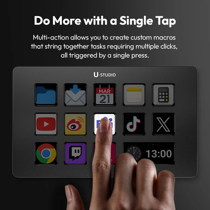 Ulanzi D200 Stream Deck Keyboard 13 Customizable Keys For Streaming