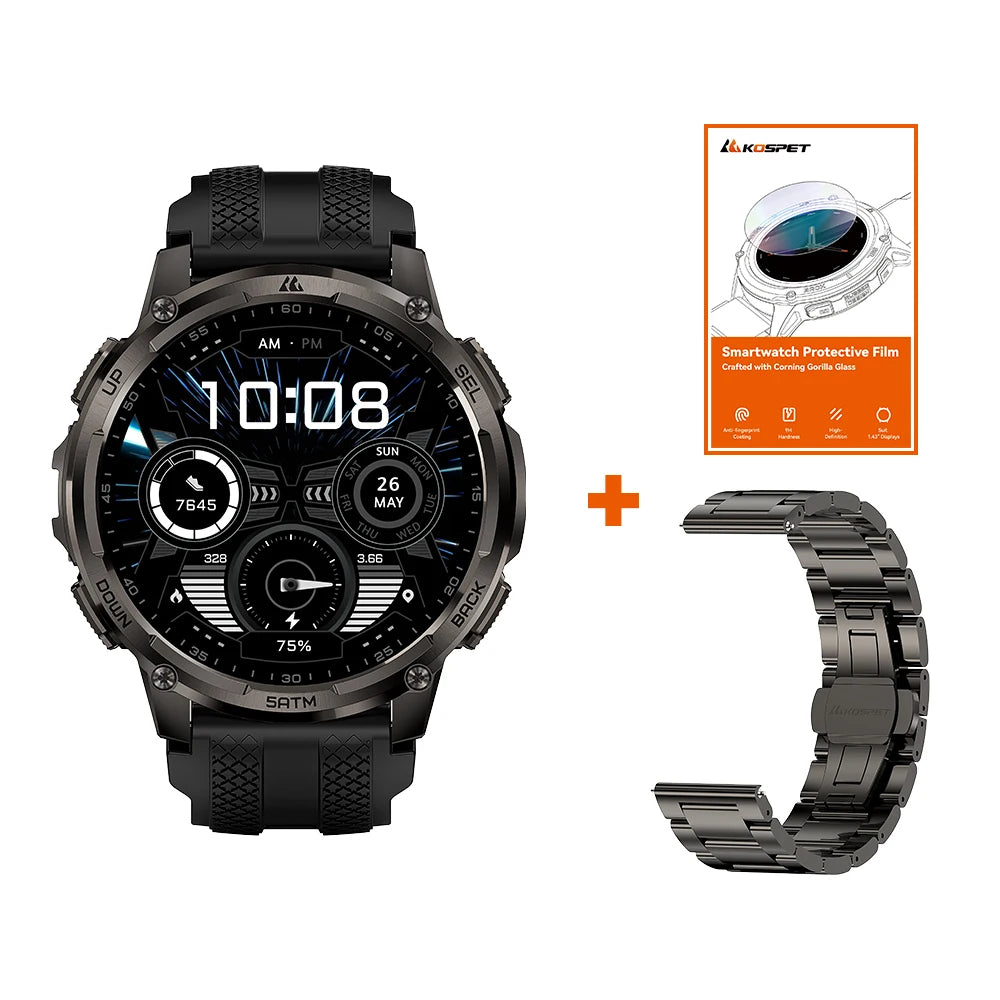 Kospe Tank T4C Outdoor Smartwatch With Dual Band GPS Tracker