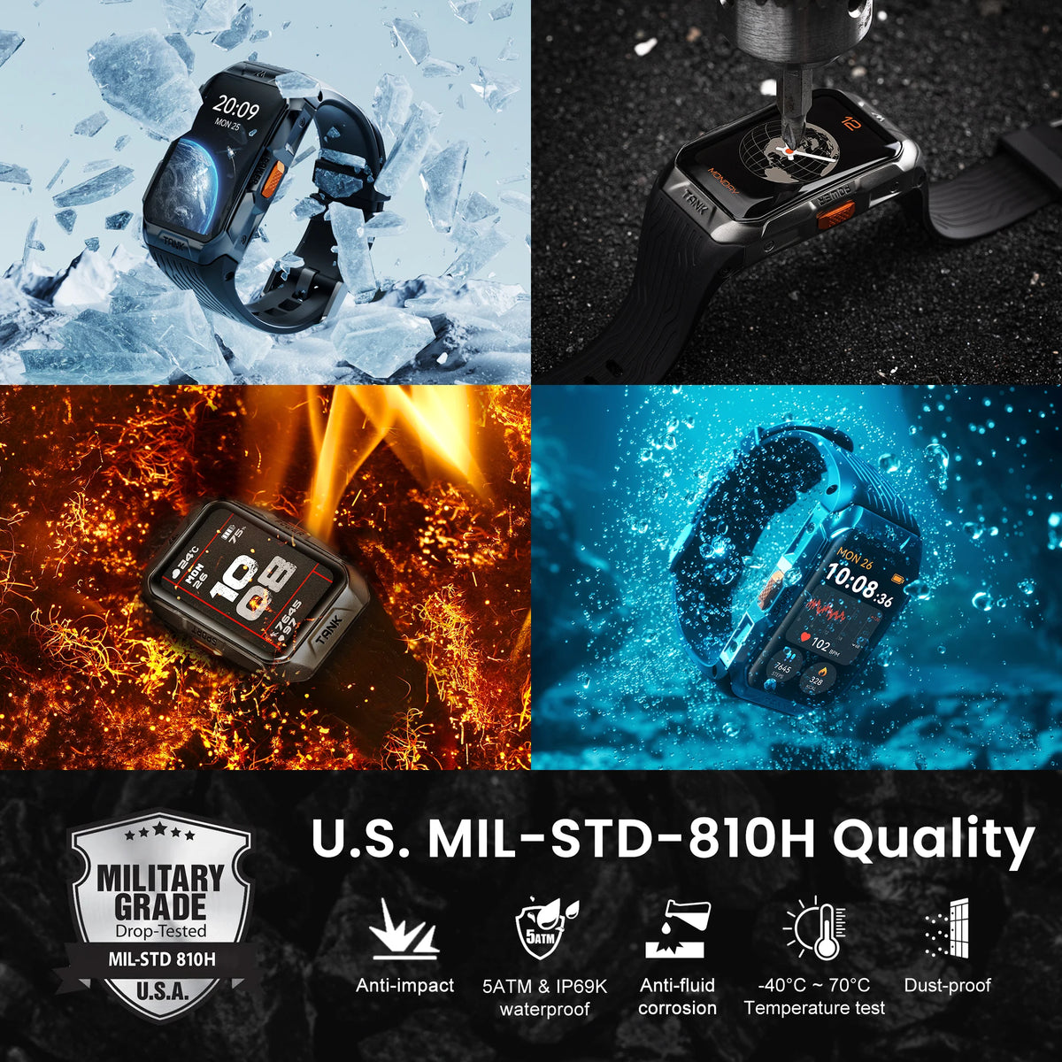 Kospet Tank X2 Ultra Smart Watch With Compass And Altimeter