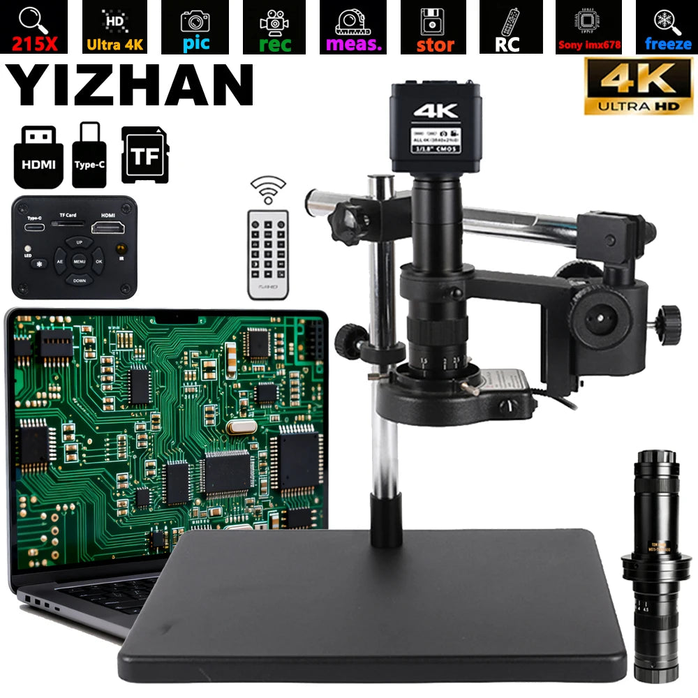 Nice Power 4K UHD Industrial Digital Microscope Camera for Soldering