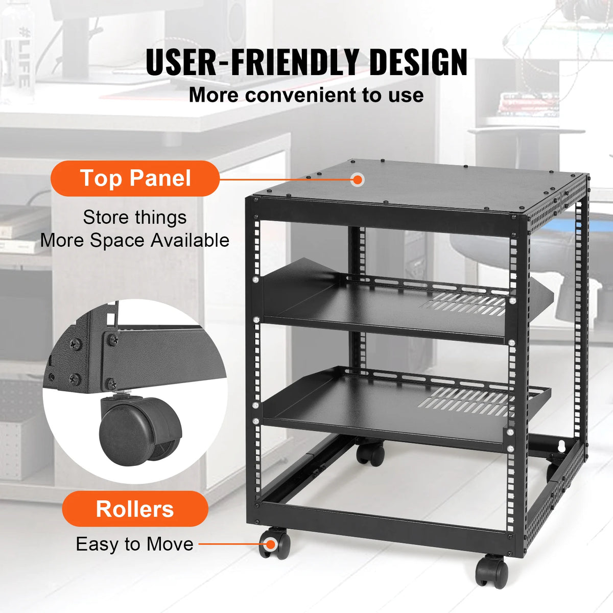 Adjustable Depth Open Frame Server Rack For Data Center Use