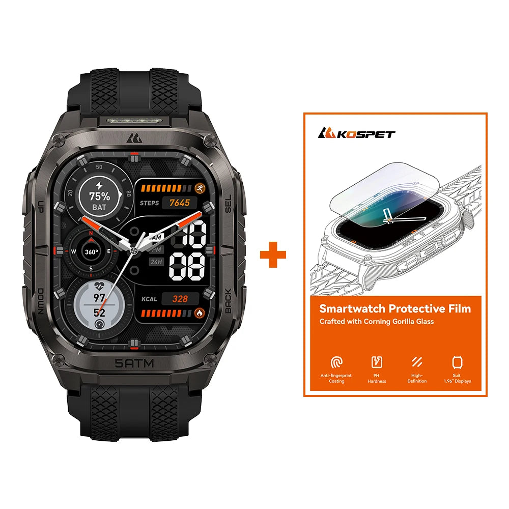 KOSPET TANK M4C GPS Smartwatch Featuring Rugged Design And Health Tracking