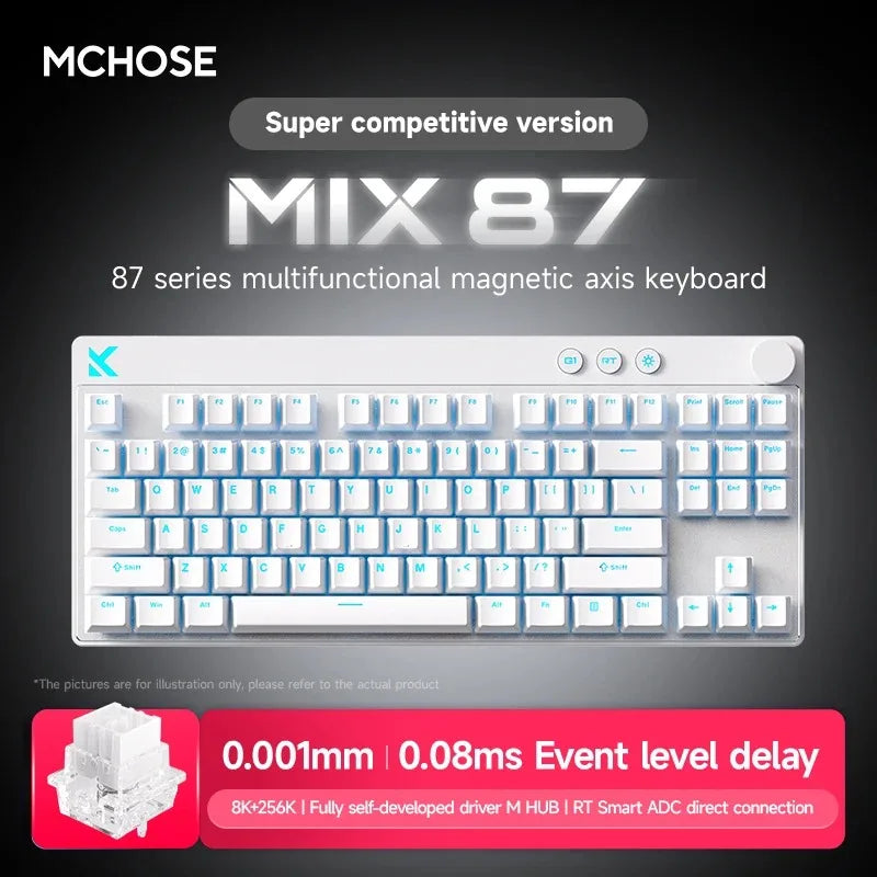 MCHOSE Mix87 Wired Magnetic Switch Low Latency Gaming Keyboard