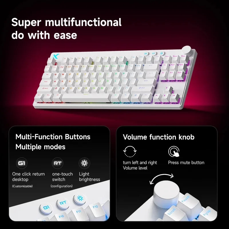 MCHOSE Mix87 Wired Magnetic Switch Low Latency Gaming Keyboard