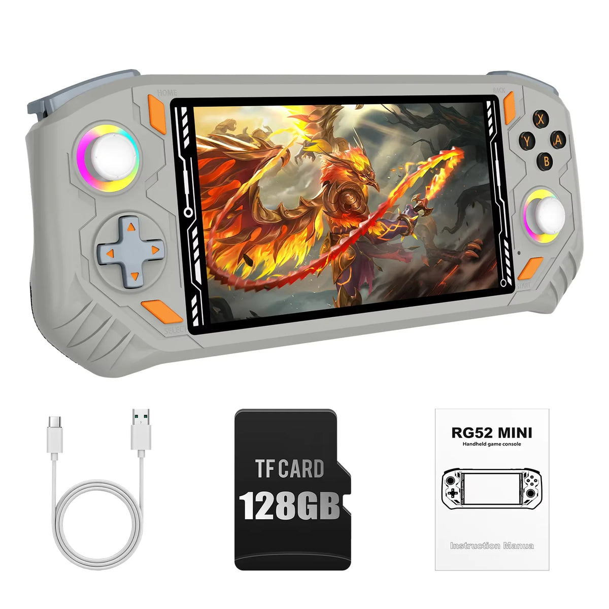 AISLPC Handheld Game Console 5.5" IPS Screen 2.4 WIFI 22000+Games Retro Portable Game Console RK3562 Chip Dual System Portable Pocket Video Player