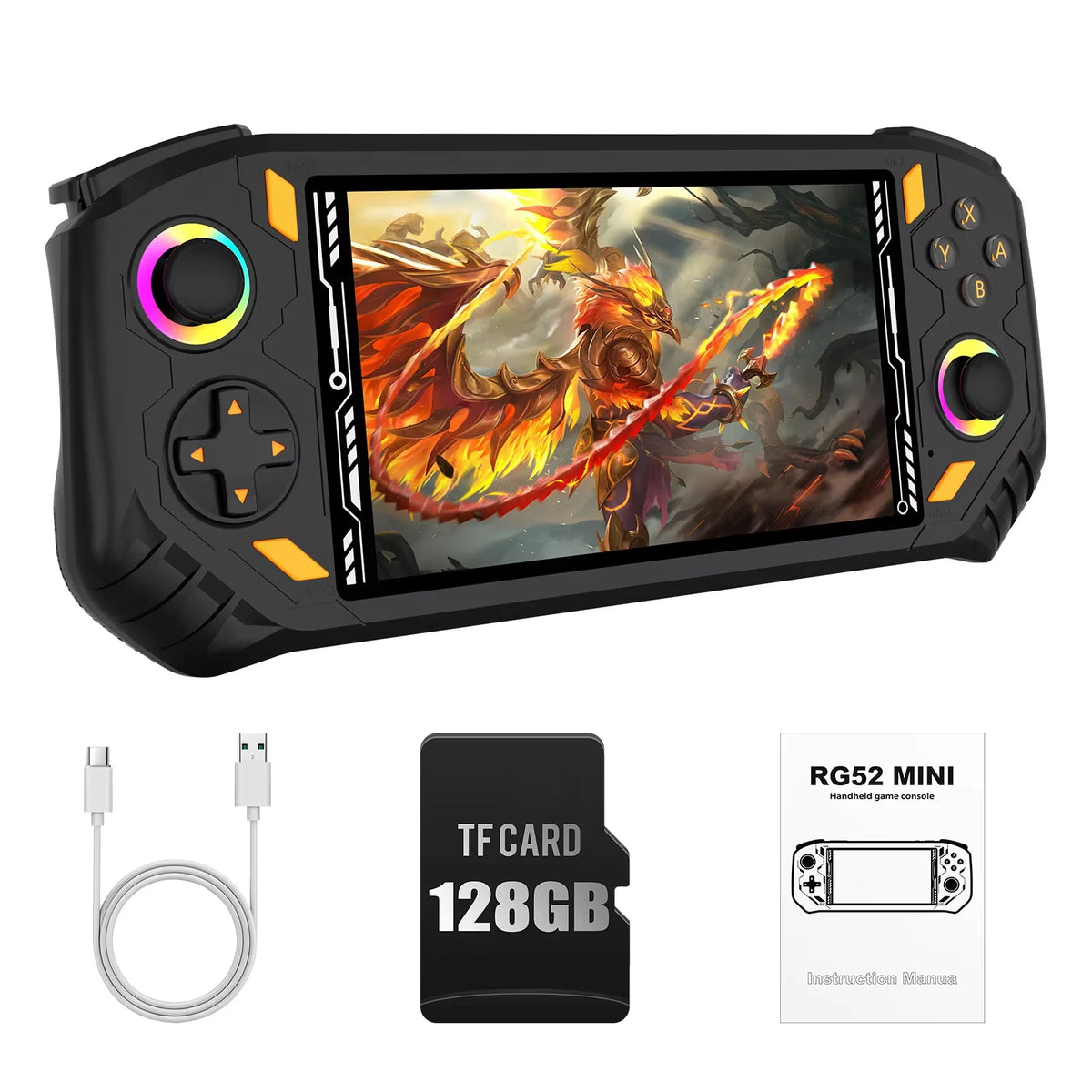 AISLPC Handheld Game Console 5.5" IPS Screen 2.4 WIFI 22000+Games Retro Portable Game Console RK3562 Chip Dual System Portable Pocket Video Player