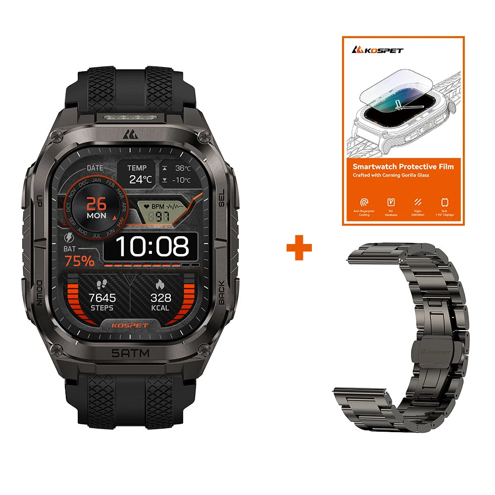 KOSPET TANK M4C GPS Smartwatch Featuring Rugged Design And Health Tracking