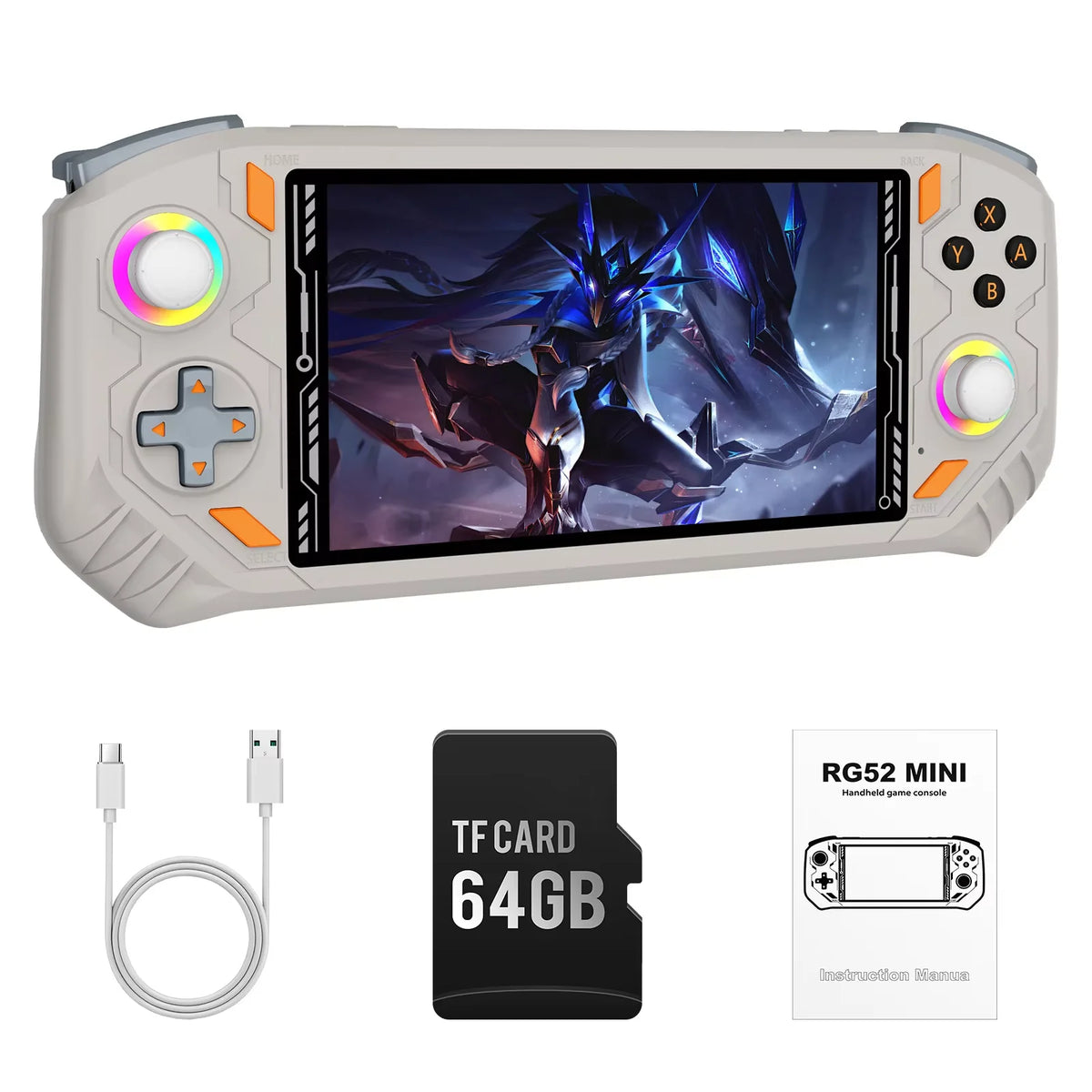 AISLPC Handheld Game Console 5.5" IPS Screen 2.4 WIFI 22000+Games Retro Portable Game Console RK3562 Chip Dual System Portable Pocket Video Player
