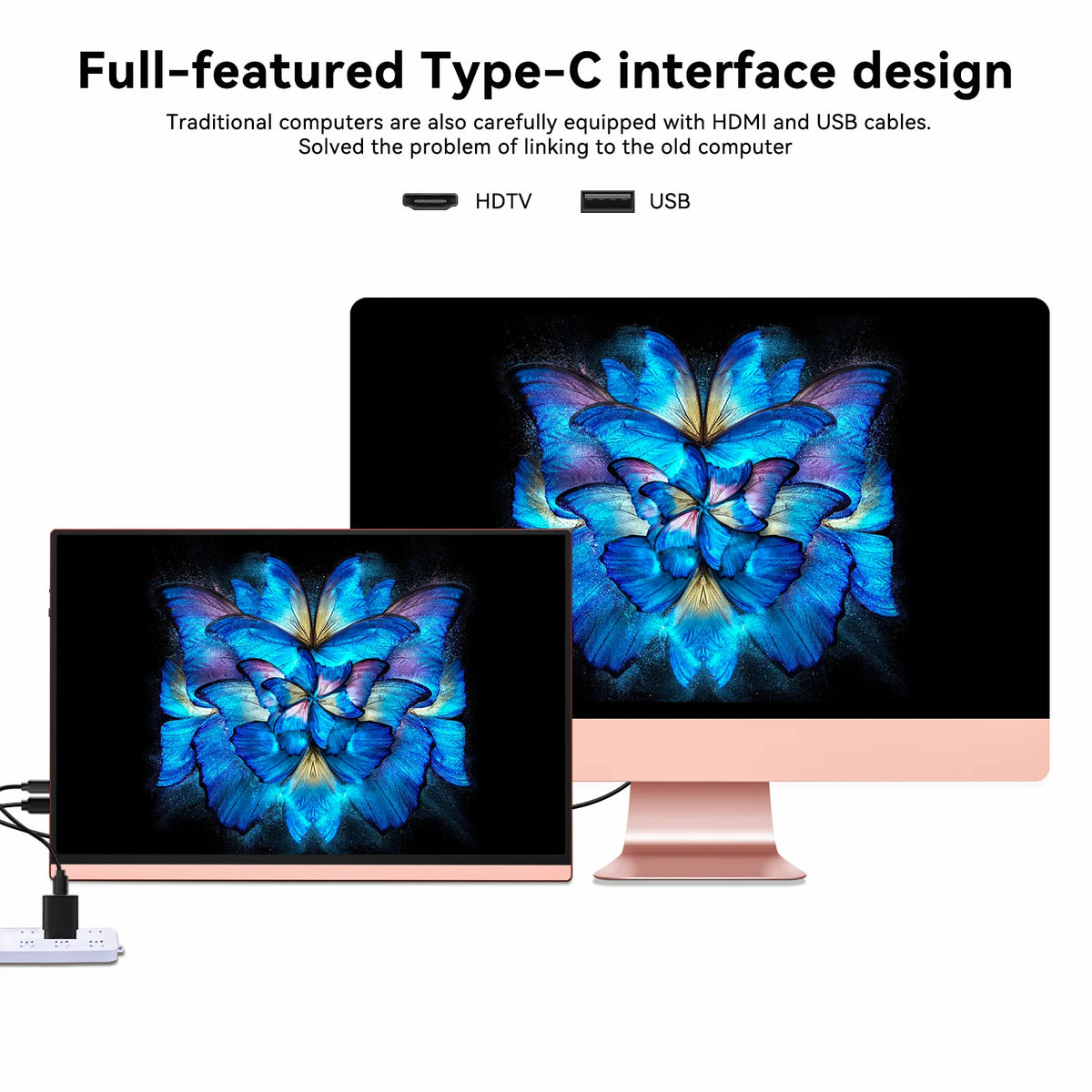 VEOUT Gift 16 60HZ inch Gaming Portable Monitor for Laptop,16:10 1200P Display LCD FHD External Second Computer Screen for Phone