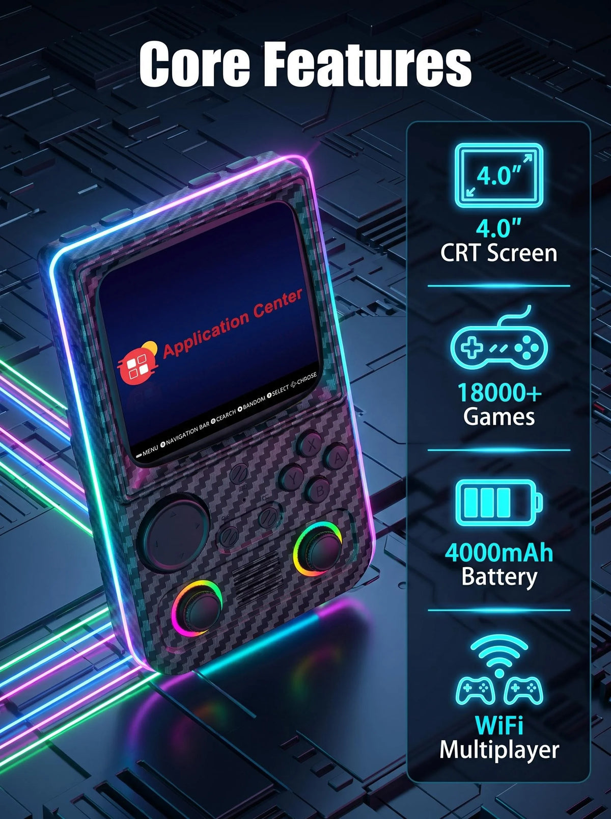 AISLPC R36T MAX Retro TV Handheld Game Console 18000+Games Wi-Fi Multiplayer 4.0" IPS Screen Portable Pocket Video Player