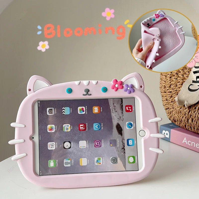 YANFU Cute Rainbow Bear Shockproof Protective Case For Apple iPad
