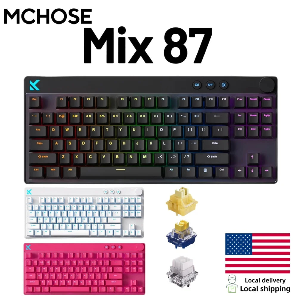 MCHOSE Mix87 Wired Magnetic Switch Low Latency Gaming Keyboard