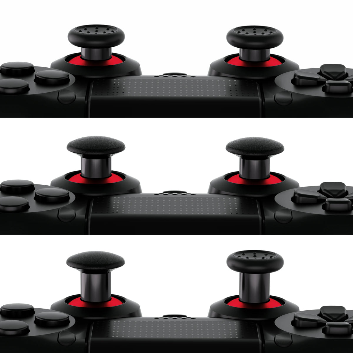 ExtremeRate Adjustable Thumbstick With Three Grips For PlayStation Controllers