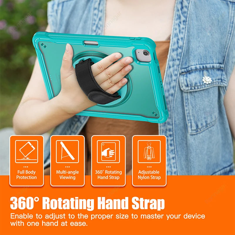 YANFU Heavy Duty Shockproof Rotating Protective Case For iPad
