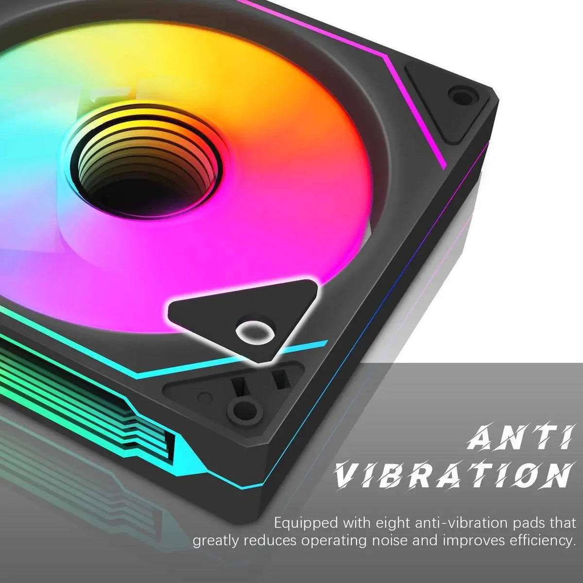 Rgb Pwm Case Fan With Hub And Remote Computer Cooling