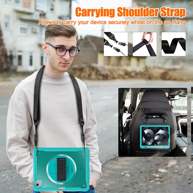 YANFU Heavy Duty Shockproof Rotating Protective Case For iPad