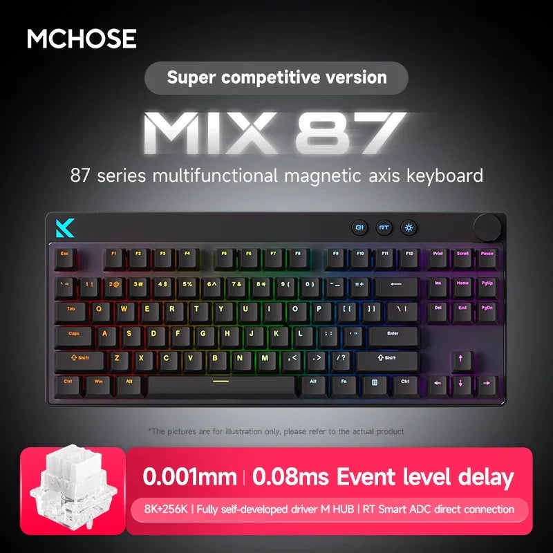 MCHOSE Mix87 Wired Magnetic Switch Low Latency Gaming Keyboard