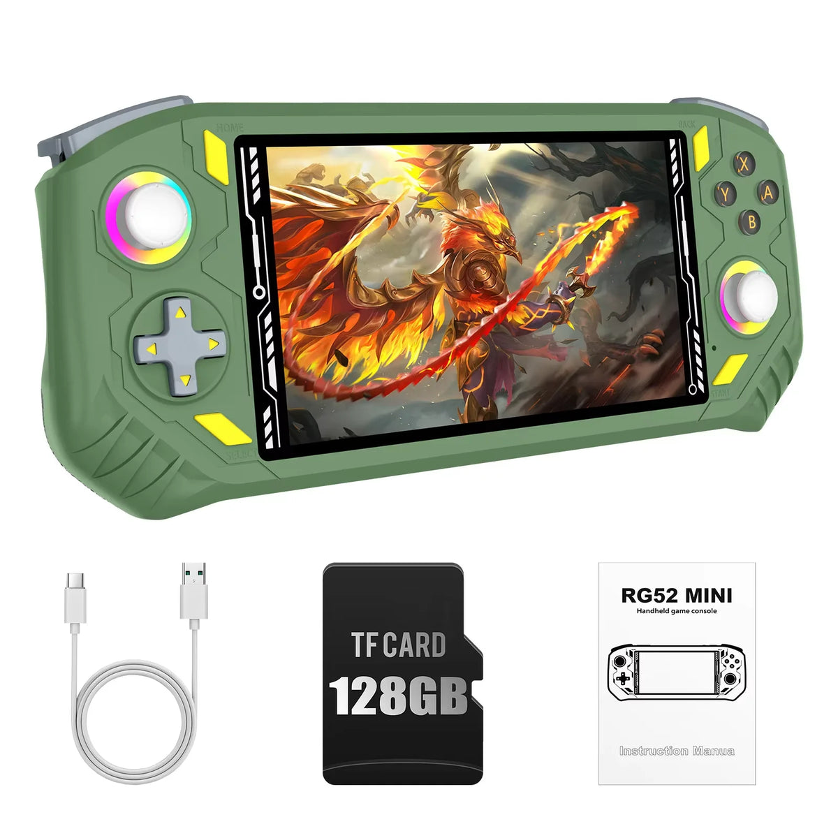 AISLPC Handheld Game Console 5.5" IPS Screen 2.4 WIFI 22000+Games Retro Portable Game Console RK3562 Chip Dual System Portable Pocket Video Player