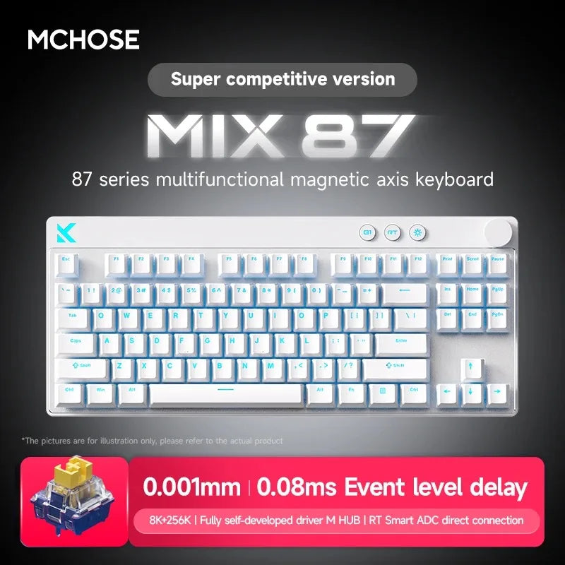 MCHOSE Mix87 Wired Magnetic Switch Low Latency Gaming Keyboard