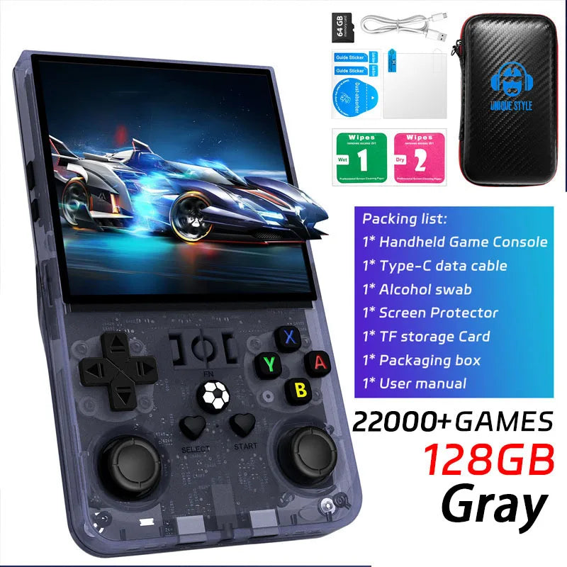 AISLPC R36MAX Retro Handheld Video Game Console 4.0 Inch IPS Screen Portable Pocket Video Player Plug and Play Games Kids Gifts