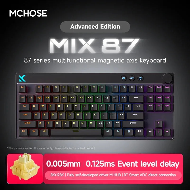 MCHOSE Mix87 Wired Magnetic Switch Low Latency Gaming Keyboard