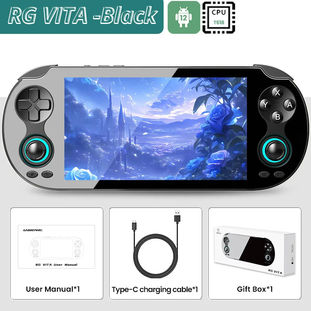 Anbernic RG VITA/RG VITA Pro Handheld Game Console Android Retro Game Player 5000mAh Supports RixelHK Wifi Online Multi-playerix