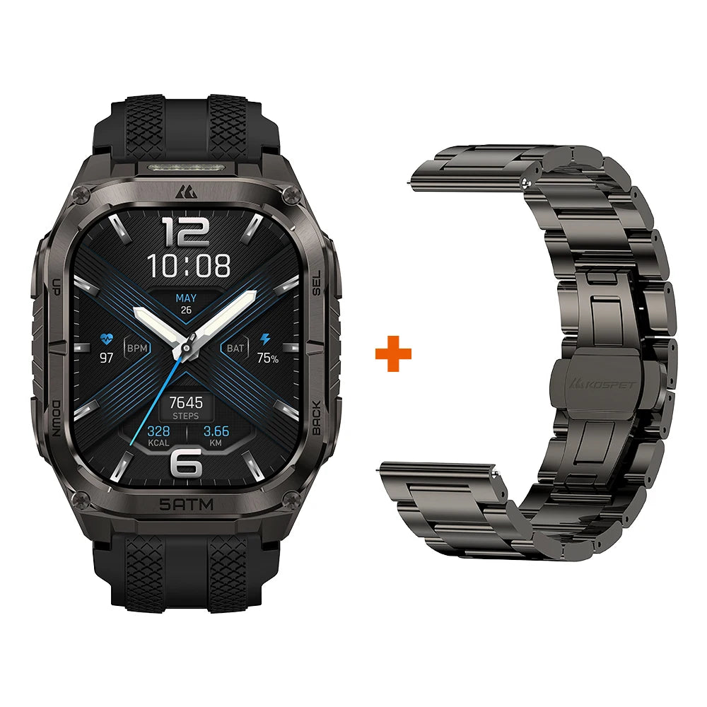 KOSPET TANK M4C GPS Smartwatch Featuring Rugged Design And Health Tracking