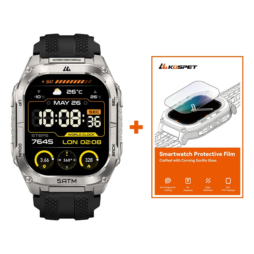 KOSPET TANK M4C GPS Smartwatch Featuring Rugged Design And Health Tracking