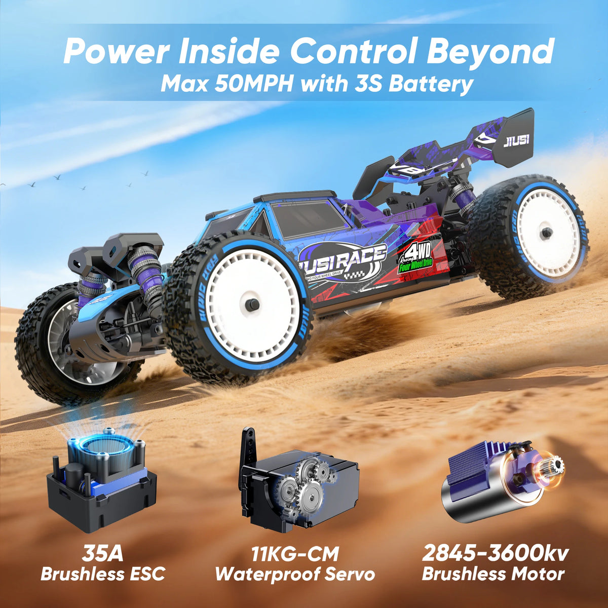 Jiusi Wb12 Pro 4WD Off Road Brushless Remote RC Truck