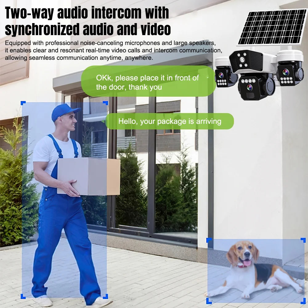 Keppeak 6MP Solar Security Camera PTZ Wireless WiFi Outdoor Surveillance