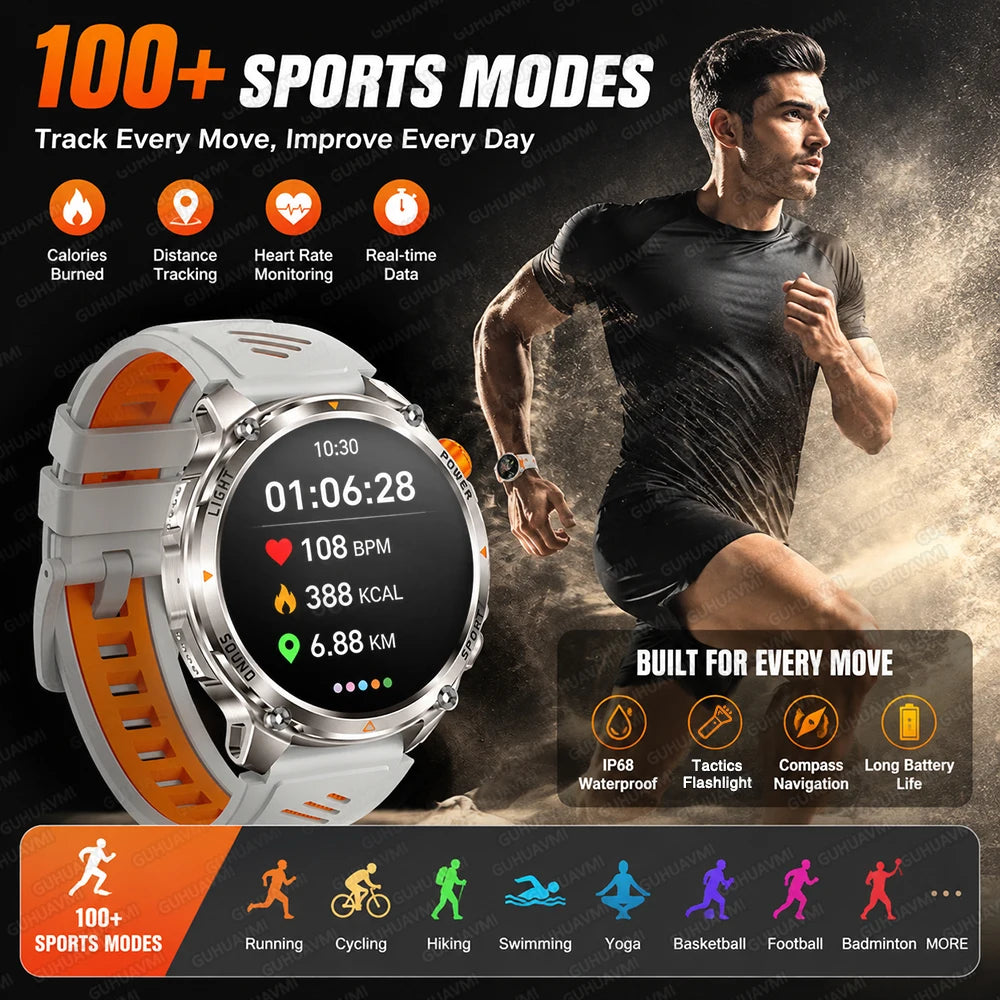 GPS Smart Watch IP68 Waterproof Bluetooth Calling Sports Tracker