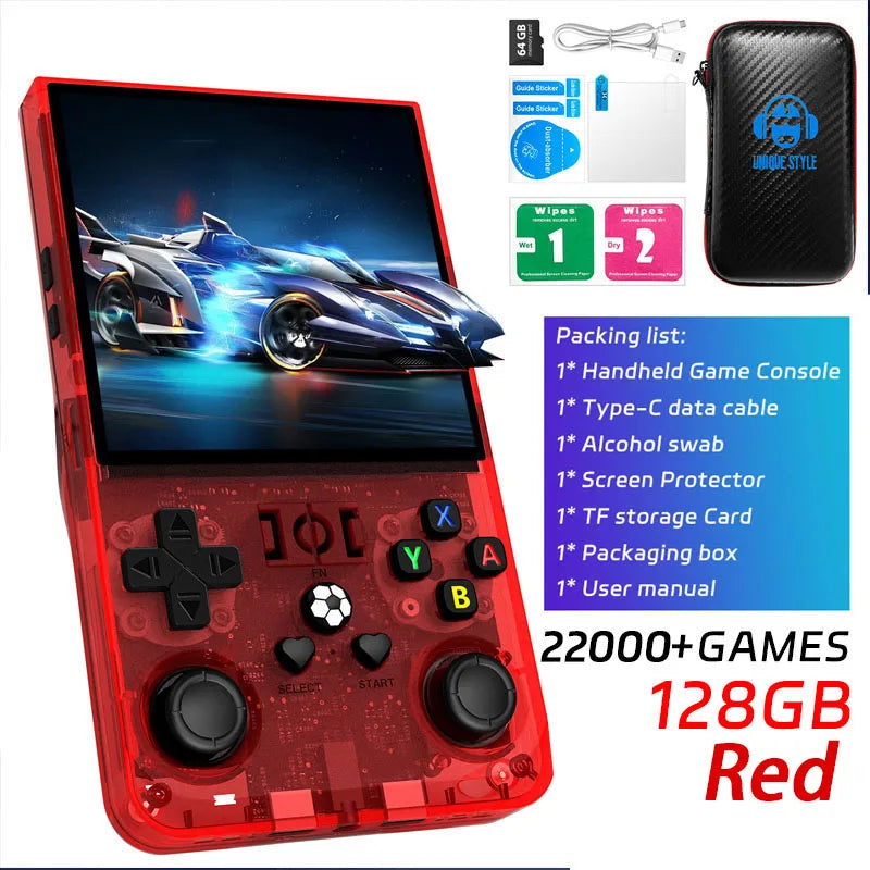 AISLPC R36MAX Retro Handheld Video Game Console 4.0 Inch IPS Screen Portable Pocket Video Player Plug and Play Games Kids Gifts