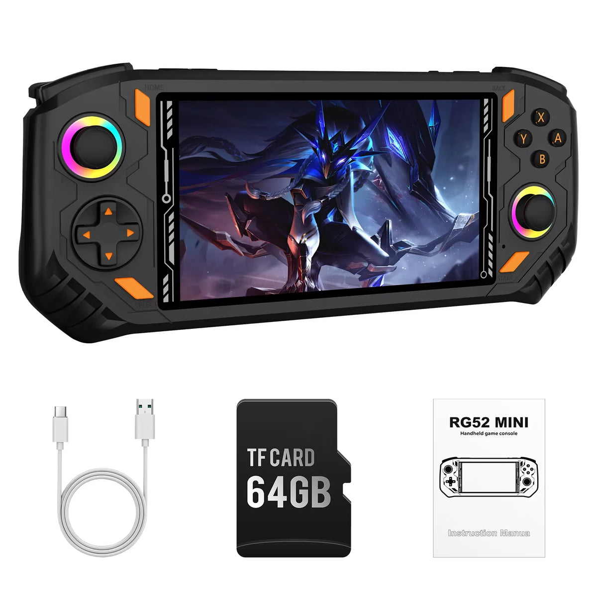 AISLPC Handheld Game Console 5.5" IPS Screen 2.4 WIFI 22000+Games Retro Portable Game Console RK3562 Chip Dual System Portable Pocket Video Player