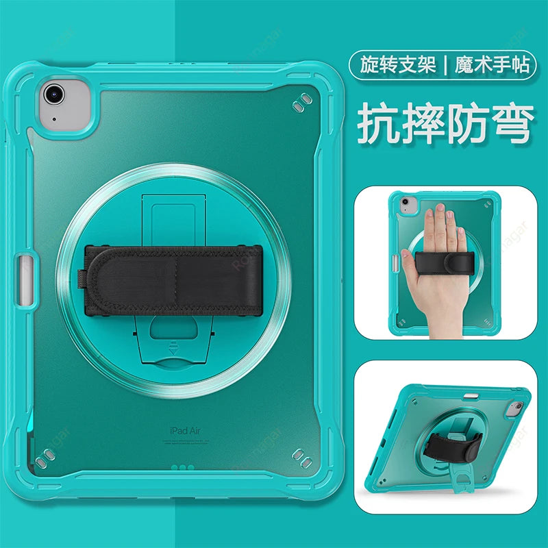 YANFU Heavy Duty Shockproof Rotating Protective Case For iPad
