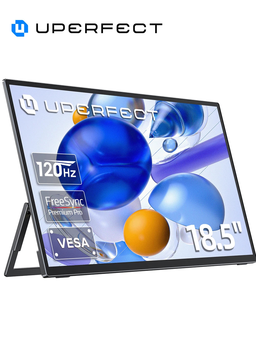 UPERFECT 120Hz Portable Monitor 18.5" IPS Screen With HDMI USB 3.1 HDR Stand For PC Steam Deck PS5 XBOX Switch Extend Display