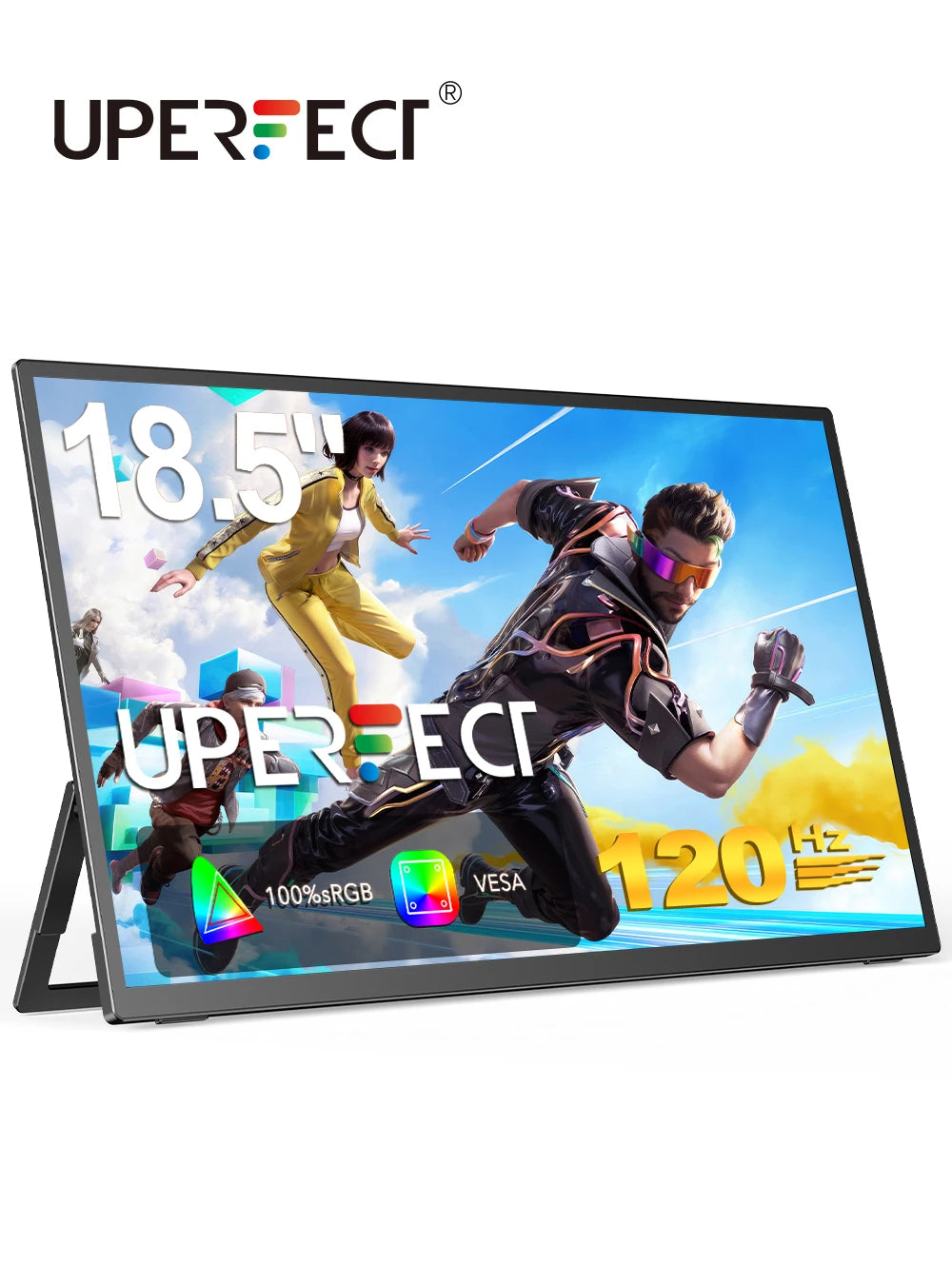 UPERFECT 120Hz Portable Monitor 18.5" IPS Screen With HDMI USB 3.1 HDR Stand For PC Steam Deck PS5 XBOX Switch Extend Display