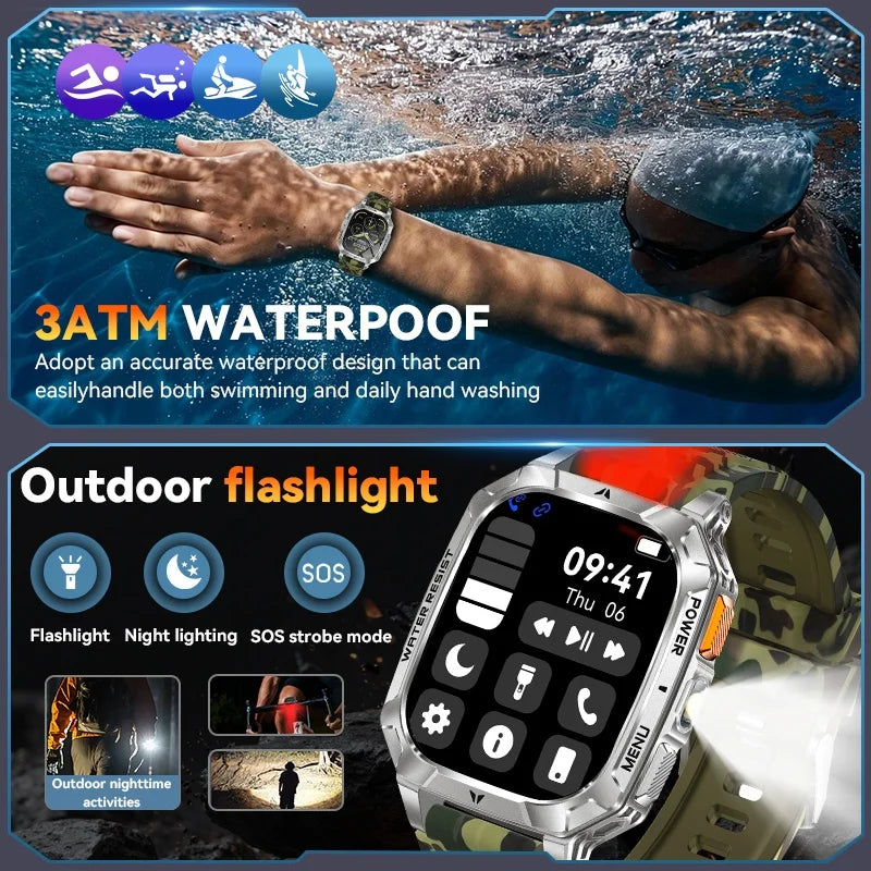 LIGE Men Smartwatch Featuring HD Screen Bluetooth Health And Activity