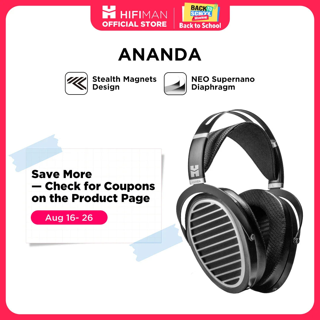 Hifiman Ananda Stealth Magnet Planar Magnetic Open Back Over Ear Headphones