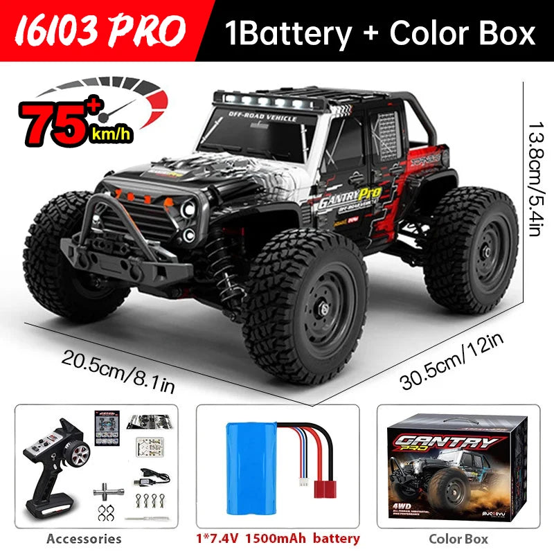 WLtoys 16101 PRO 4WD Racing RC Car With LED Lights