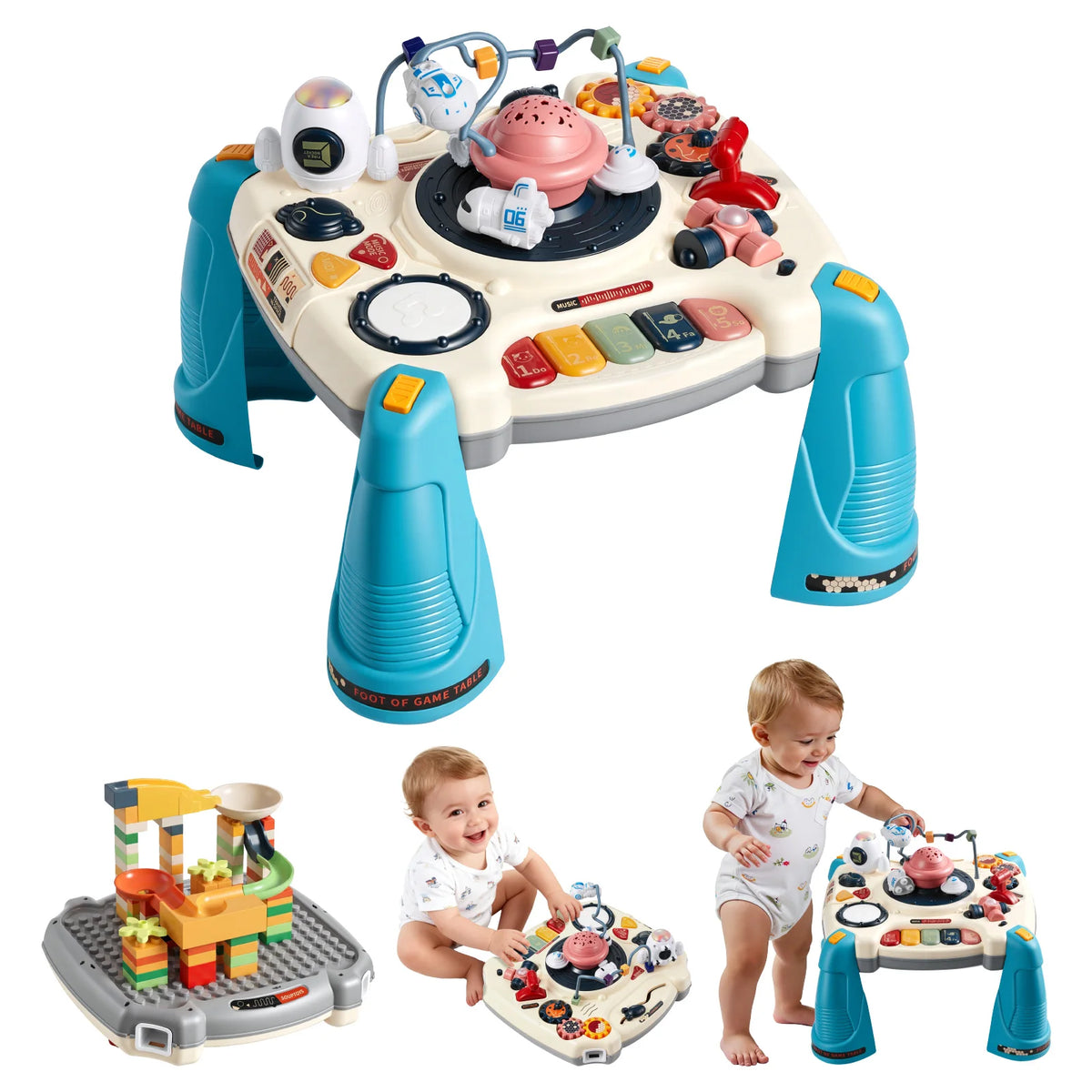 SucceBuy Baby Spacecraft Musical Table Toy With Star Projector